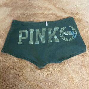 PINK Victoria’s Secret green used panties underwear size medium boyshort